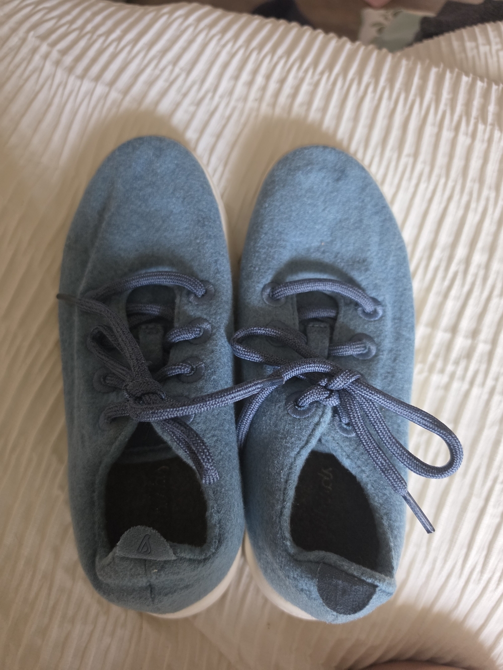 Allbirds Womens Blue Wool Blend Lace-Up Casual Sneakers Size 6